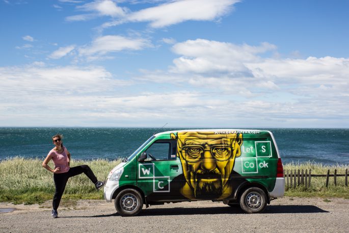 Helena mit Campervan