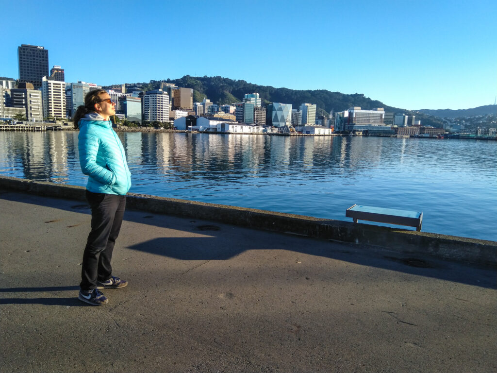 Helena im Wellington Harbour