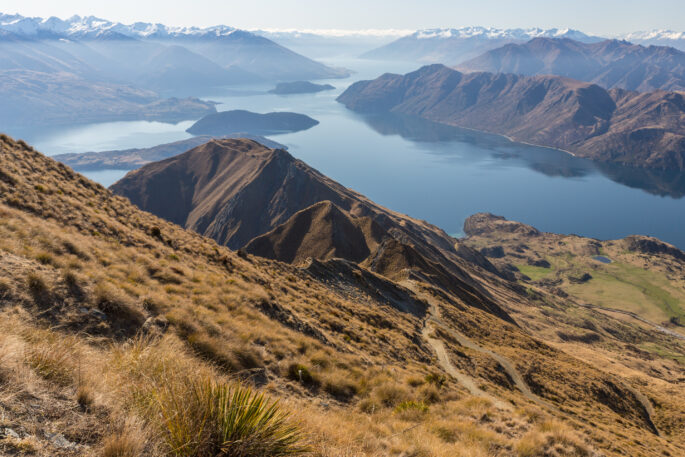 Blick von Rpys Peak über Lake Wanaka