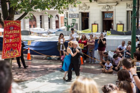 Tango-Tänzer auf dem Plaza Dorrego