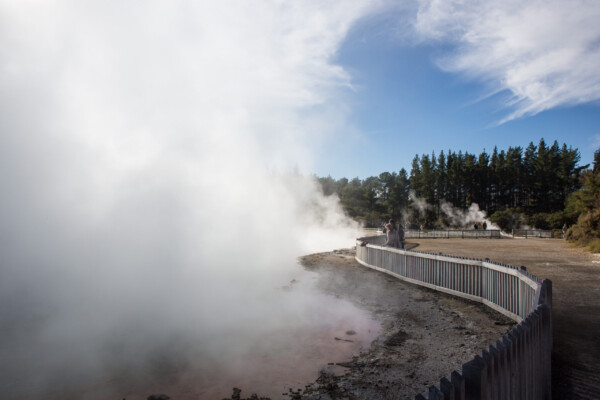 Dampfwolken am Champagne Pool