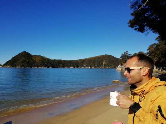 Kaffee am Strand