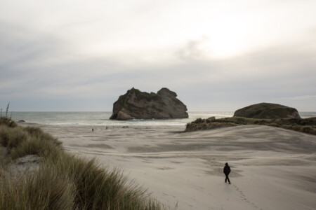 Strand in der Nähe vom Cape Farewell